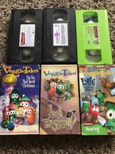 Veggie Tales VHS Lot 3 Toy Saved Christmas Josh Big Wall /Lyle Kindly Viking