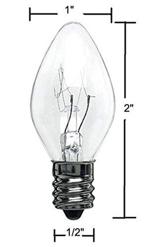 Creative Hobbies&reg; Box of 25 Clear Blinker Light Bulbs, C7 Candelabra