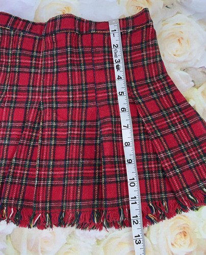 TARTAN Plaid Skirt Girls Size 5 Kids Headquarters Christmas School Uniform - Picture 3 of 7
