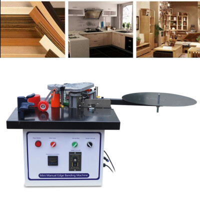 Woodworking Edge Bander Banding Machine Self Cutting Double Gluing Edge Machine