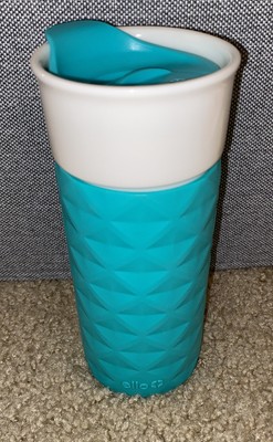 Ello Ogden Ceramic Travel Mug with Friction-Fit Lid 16 oz Blue