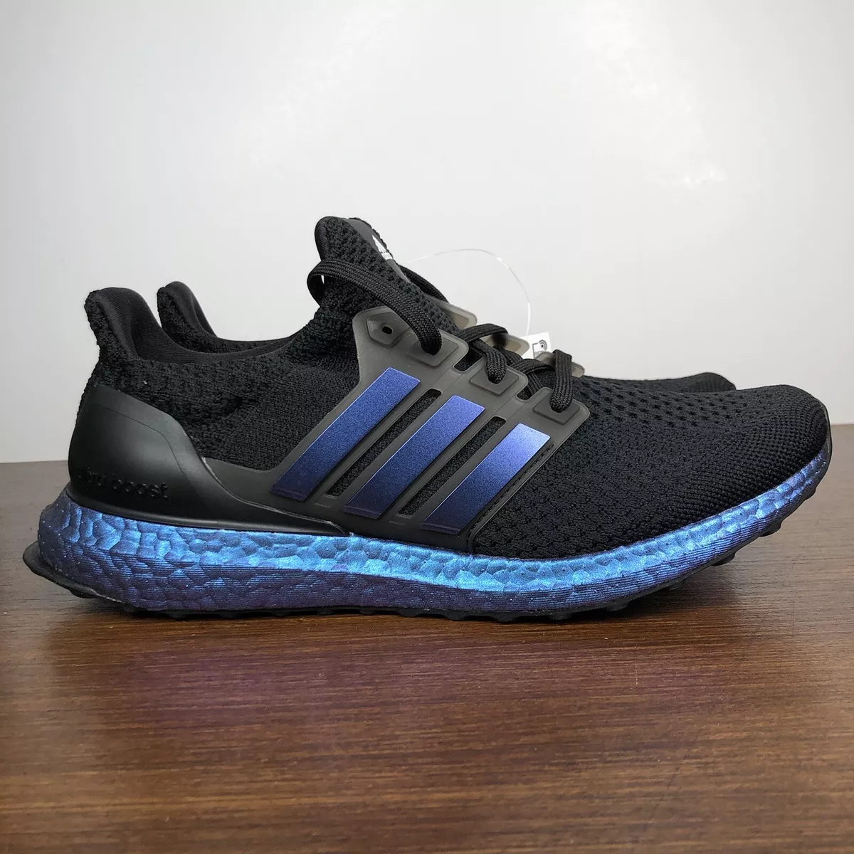 Adidas Ultraboost 5.0 DNA Black Metallic Blue Purple Running Shoes Mens 8