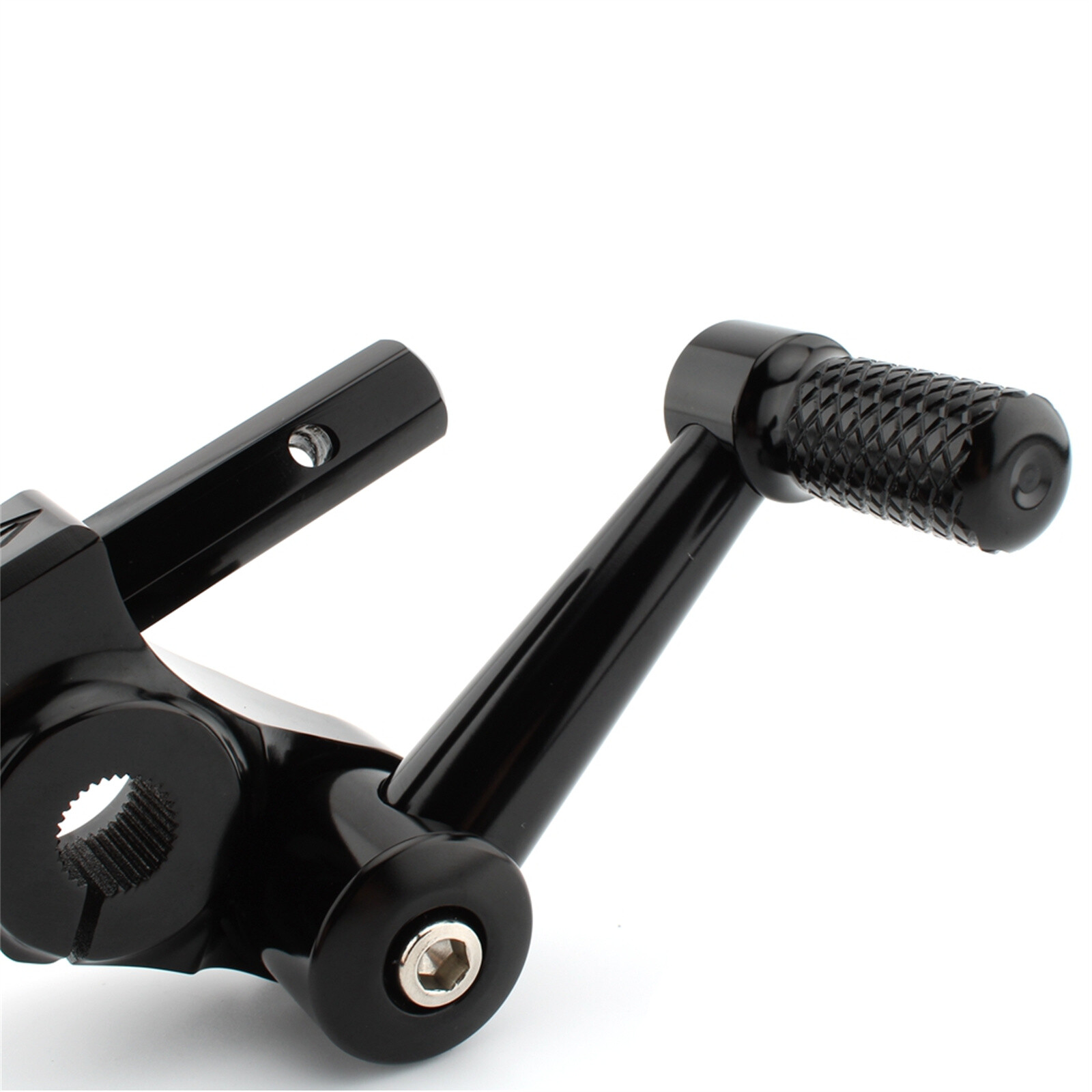 Kingsea Universal Motorcycle Hand Gear Shifter – 135° Arc, 10mm Inner Hole, For ATV & Homemade Bikes (Black)