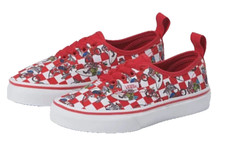 NIB Vans Kids Authentic Elastic Xtreme Sharks Shoe Red/True White Kids Size 3
