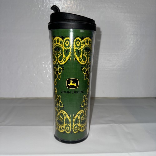 John Deere cup/tumbler green with black lid and John Deere logo 16oz Paisleys