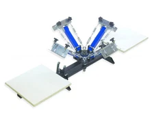 Four 4 Color 2 Station Screen Printing Press Four Machine T-SHIRT SPRINGER 