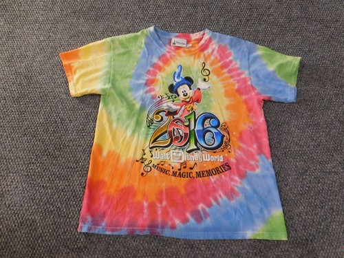 Mickey Mouse Shirt youth medium blue tie-dye disney Y2K retro cartoon 2016 - Picture 4 of 14