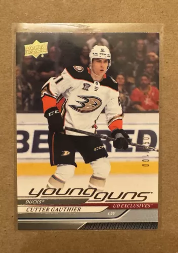 Cutter Gauthier 2024-25 Upper Deck Young Guns Exclusives RC Card #99/100