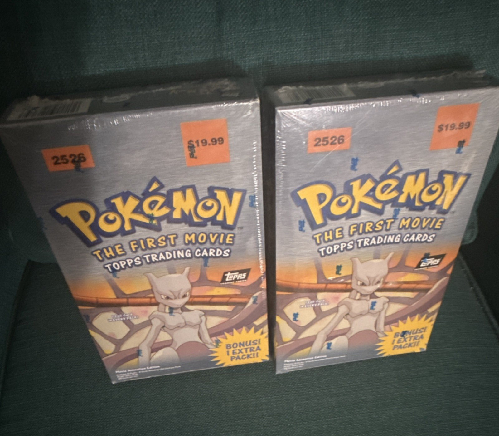 pokemon the first movie topps booster box 1999 Blue Logo TBC Games Topps Pokemon The First Movie