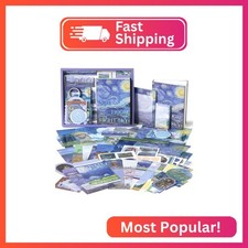 Auguro Vintage Scrapbook Kits for Adults A6 Grid Notebook Stationery Junk Journa
