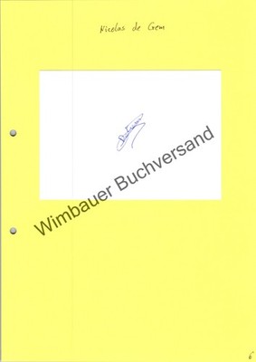 Original autograph Nicolas de Crem racing driver /// autograph signed s 363398
