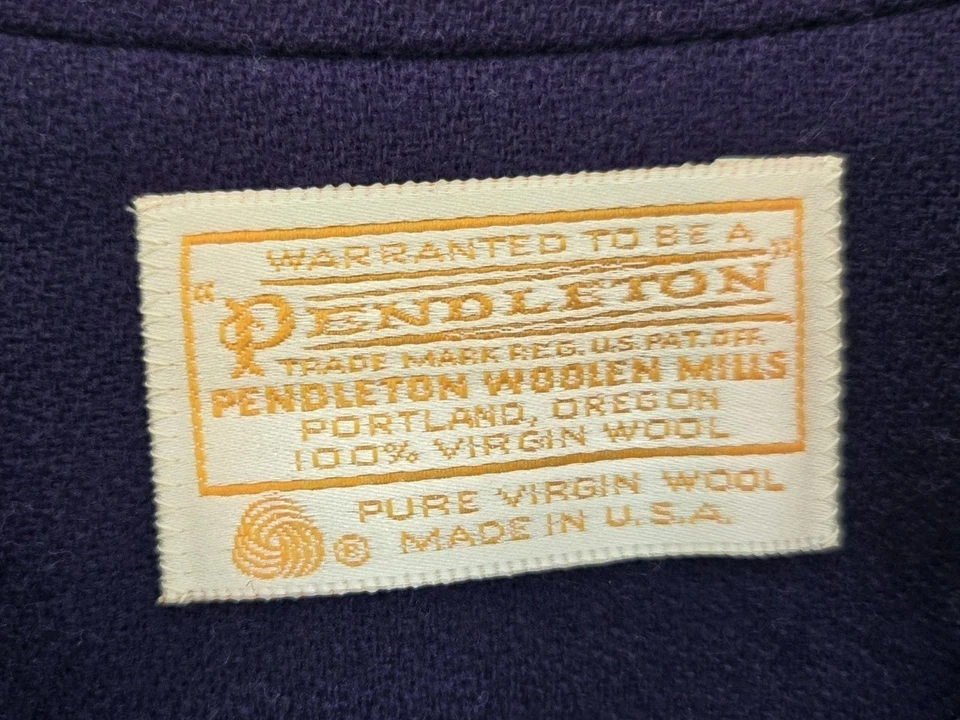Vintage Pendleton Womens Blazer Size 10 100% Virgin Wool Purple Jacket USA Made - Image 4 of 4