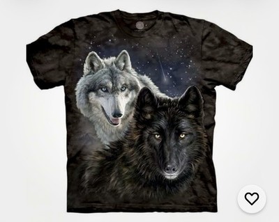 Star Wolves T Shirt THE MOUNTAIN XL Black