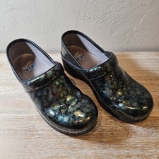 Dansko LT PRO Metallic Turquoise, Black Gold Women's Clog - Size EU 38 US 7.5