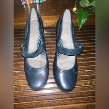 Naturalizer leather blue Women's Navy Mary Jane Shoes