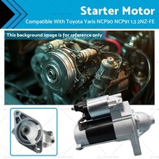 Starter Motor 1.0kW 9T 12V CW Suitable For Toyota Yaris NCP90 1.3L Petrol 2NZ-FE