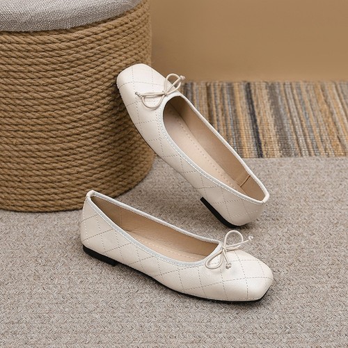 Square Toe Pumps Shoes Women Flat Shoes Elegant French Flat Slip on Casual Shoes - Picture 18 of 29