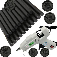 Black Wax Seal Sticks 20Pcs for Glue Gun Wedding Invitation Envelope Sealing Set