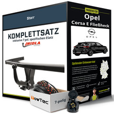 Für OPEL Corsa E Fließheck Typ X15 Anhängerkupplung starr +eSatz 7pol 14-19 NEU