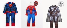 Costume vestito fantasia bambini Halloween Mandaloriano, Superman, Spiderman *Nuovo*
