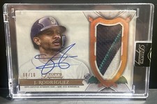 JULIO RODRIGUEZ 2023 Topps Dynasty Dynastic Data Patch-Auto #DAP-JR3 #/10