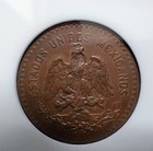 1921 Mexico 5 Centavos NGC AU 55  BN  Key Date In High Grade — photo 2
