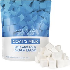 2 LB - Goats Milk Soap Base by  Pre-Cut Cubes  SLS/SLES Free  Glycerin Melt