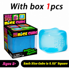 Nee Doh Nice Cube - Super Solid Squish  Blue - Brand New/Factory Sealed 