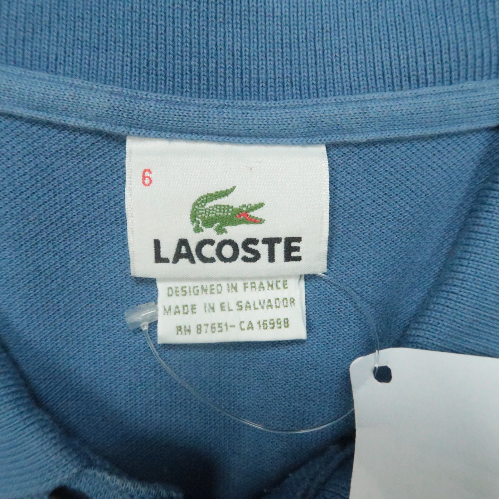Lacoste Shirt Men Large Blue Pique Polo Short Sleeve Lightweight NWT thumbnail 3