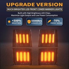 For 94-98 Chevy Ck 1500 2500 3500 Sequential Led Corner Side Marker Lights Lamp For 94-98 Chevy Ck 1500 2500 3500 Sequential Led Corner Side Marker Lights Lamp
