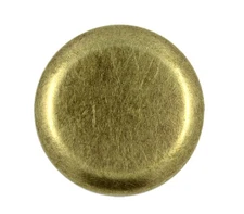 8 Pieces Beveled Edge Antique Brass Metal Shank Buttons. 35mm 1-3/8 inch