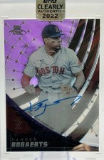 2022 Topps Clearly Authentic XANDER BOGAERTS #tek-xb Purple Autograph Card # /10