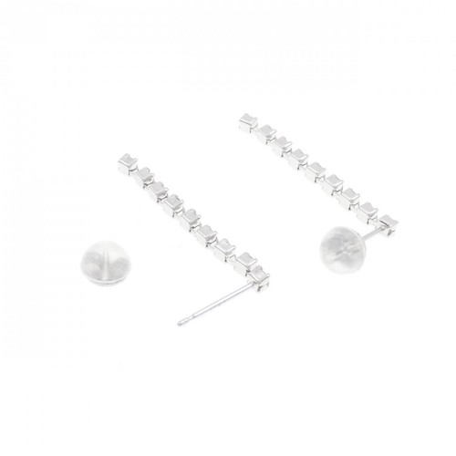 Authentic K18WG Diamond Earrings 0.50CT #260-007-605-2255 - Picture 3 of 4