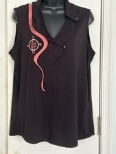 Jamie Sadock Top Womens Large Black Geometric...