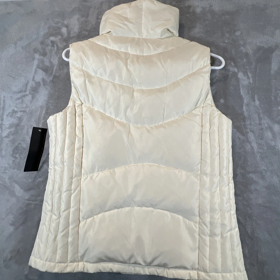 Kenneth Cole Reaction Down Puffer Vest Blend Ivory Cream NWT Womens Size Small - Image 2 of 4