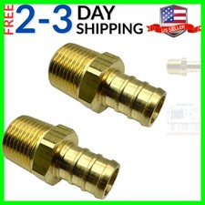2 Pack Brass 1/2  PEX to 3/8  NPT Male Connector Fitting, Lead-Free Adapter H...