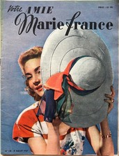 Votre Amie MARIE-FRANCE n° 138 du 8 Juillet 1947 ancienne revue de mode couture