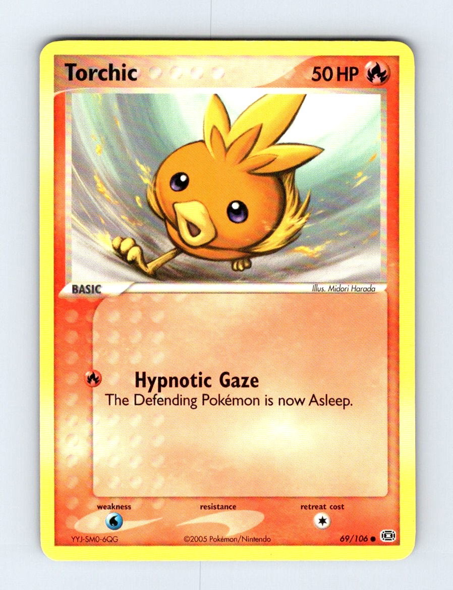 Torchic 69/106 Common Emerald Pokemon Card Moderately Played