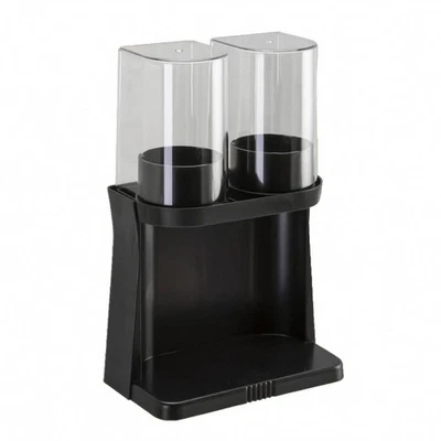 Dispensador de vasos doble transparente portavasos con tapa - Imagen 1 de 4