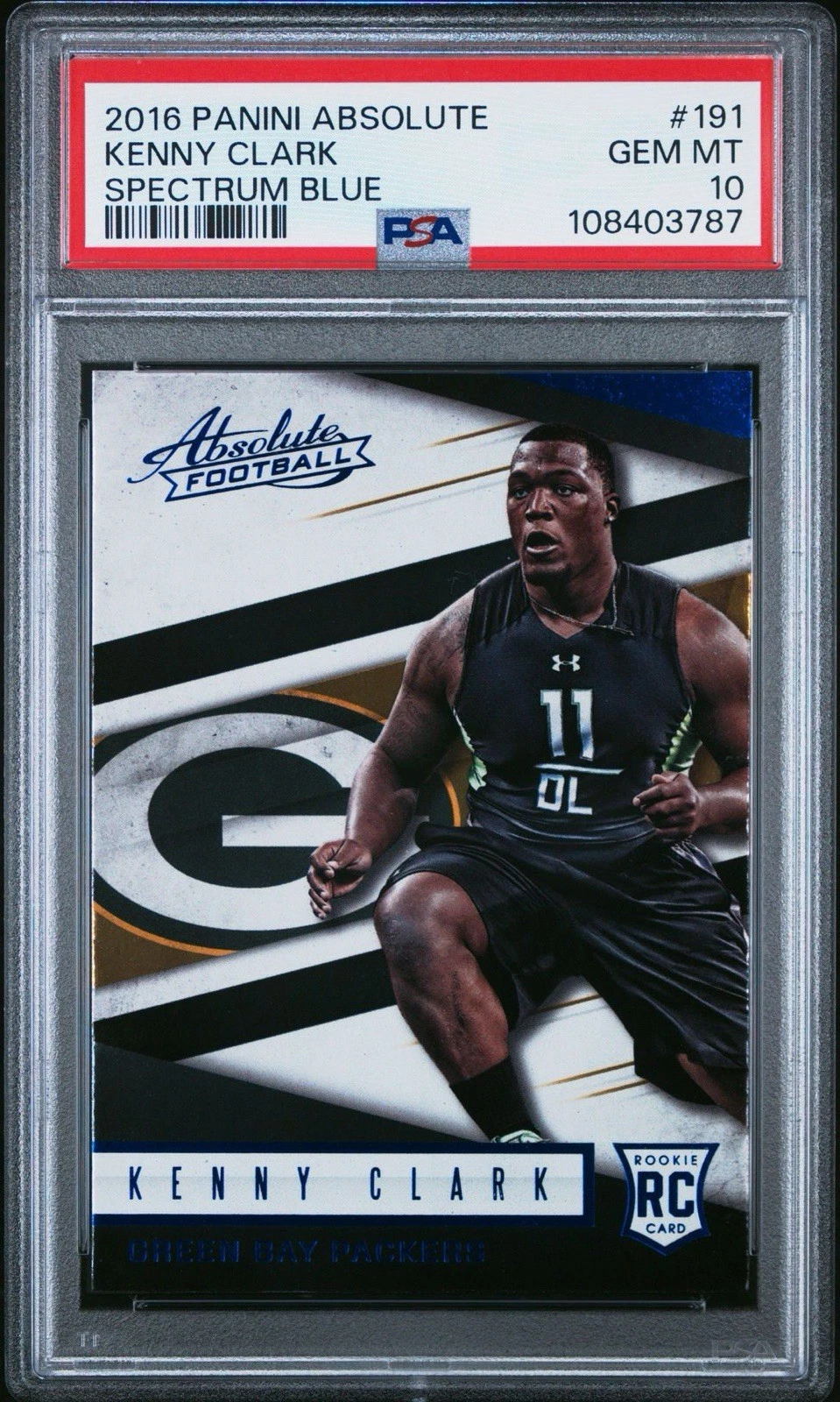 Kenny Clark Panini Absolute #191 Spectrum Blue