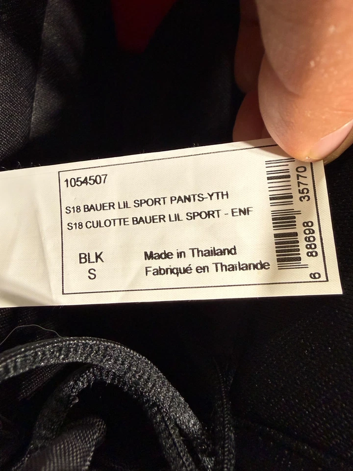 Bauer Lil Sport Pants Youth Small Black Hockey Shorts Age 7-9 Protective Gear - Image 4 of 4