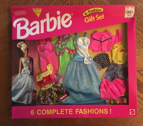 Barbie Fashion Gift Set 1992 Mattel Canada #868 6 Complete Fashions Sealed Box