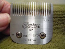 Vtg OSTER HAIR CLIPPER BLADE "76" Series SIZE 1-1/2 Detachable made in USA MK