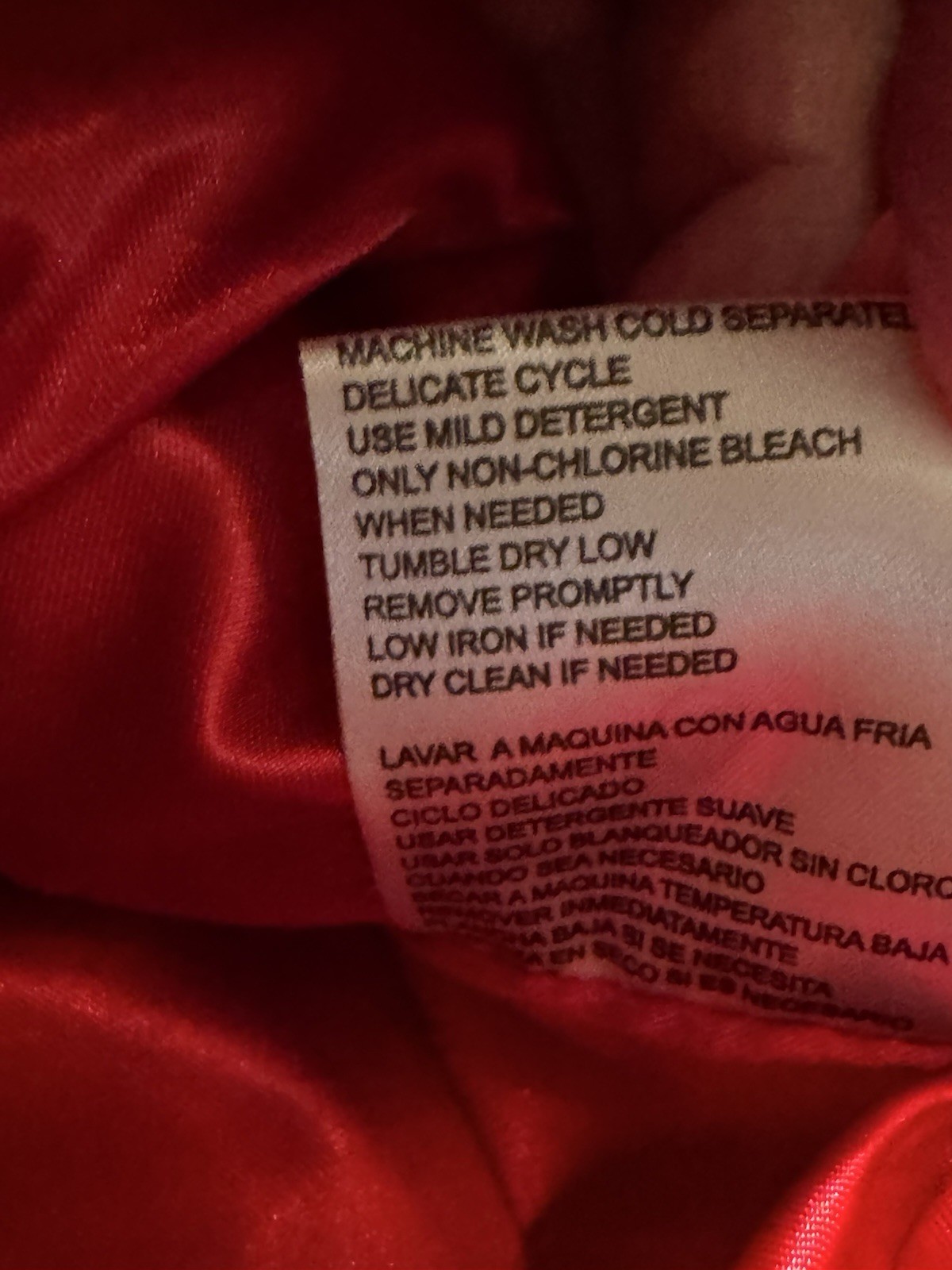 Pink Envelope Red Polyester Double Breasted Pea C… - image 6