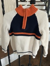 Boy s Size 3 JANIE And JACK Colorblocked Half Zip Textured Sweater