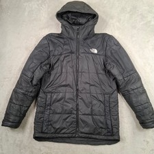 The North Face Jacket Mens Medium Black Puffer Hooded Zip Winter Coat