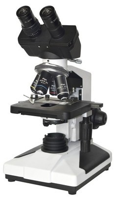 High Power 2500× Compound Microscope (Binocular)   PLAN Optics + Battery Backup