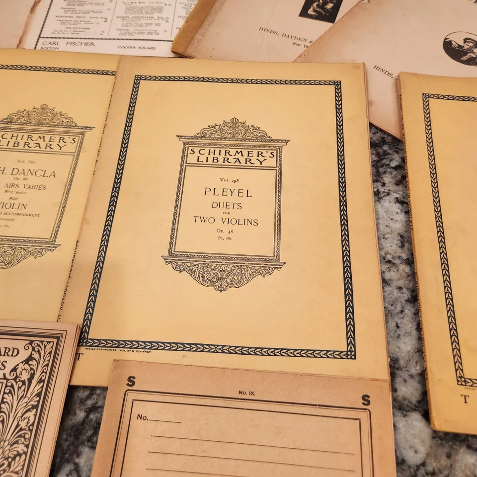 Lote de 12 partituras de violín vintage Schirmers y otros años 1900 Foto 3 de 4