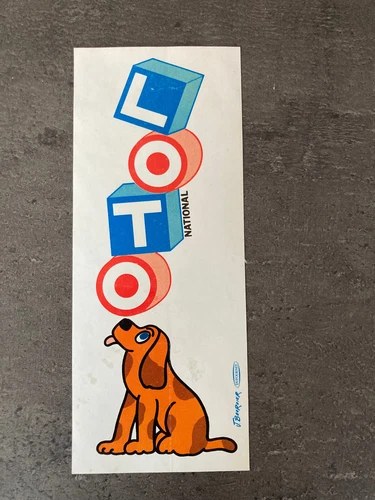 Vintage I59 NATIONAL LOTTERY STICKER / STICKER