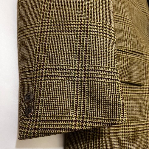 Louis Boston Mens 42R Tweed Plaid Houndstooth 100% Wool English Blazer Jacket - Picture 5 of 14